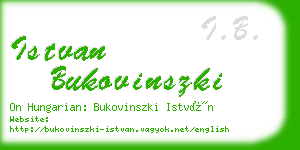 istvan bukovinszki business card